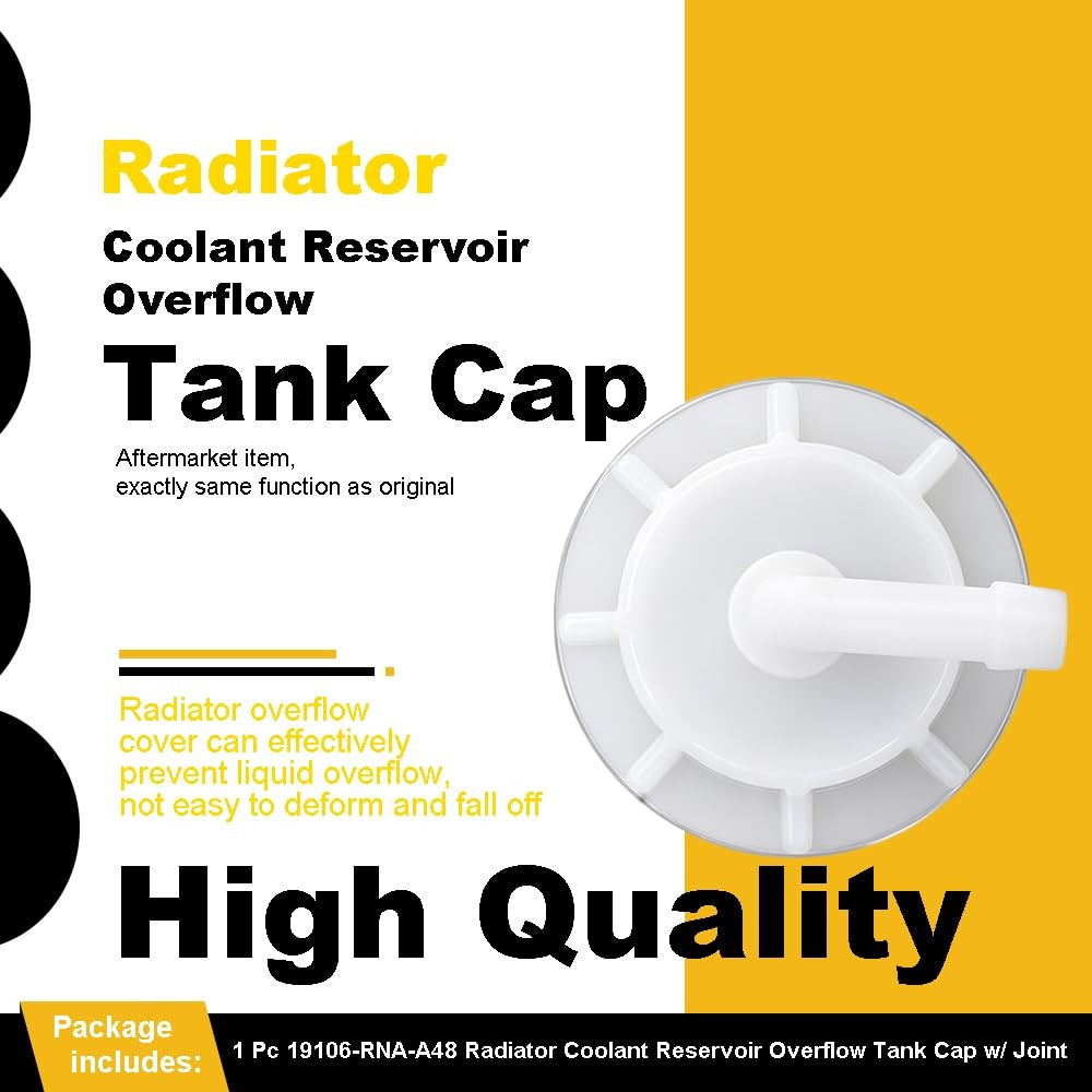 19106-RNA-A48 Radiator Coolant Reservoir Overflow Tank Cap with Joint Fit for…