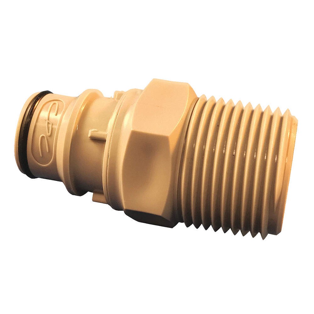 COLDER HFCD241212 Coupler,Polypropylene,3/4″ MNPT,Push In 23MH41
