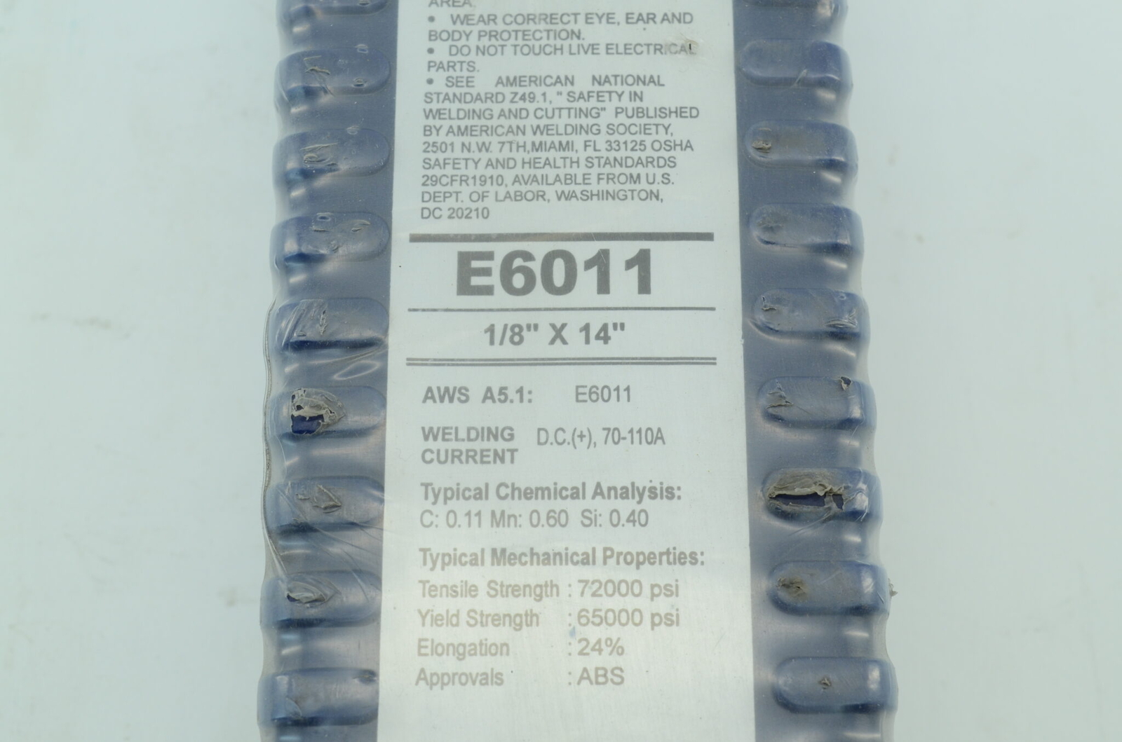 Techniweld E6011 Stick Welding Electrode, 1/8″ x 14″, Mild Steel, 10 Lbs – NE…