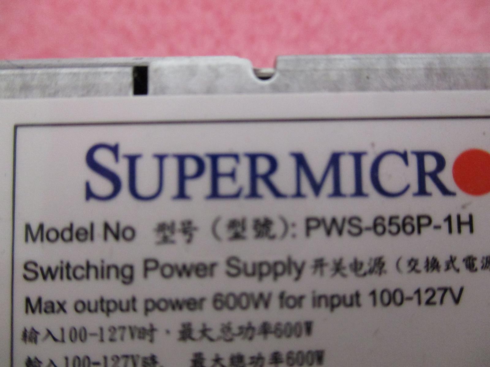 SUPERMICRO PWS-656P-1H 80 PLUS PLATINUM 650W 200-240V SWITCHING POWER SUPPLY