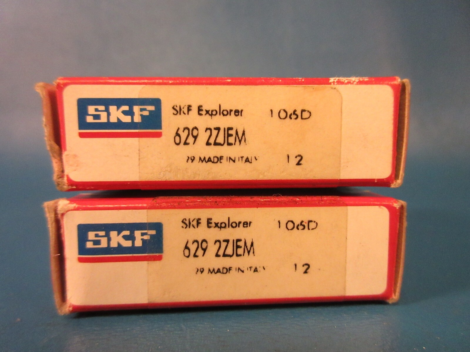 LOT OF 2 SKF 629 2Z JEM, Deep Groove Ball Bearings,9mm ID x 26mm OD x 8mm Wide;