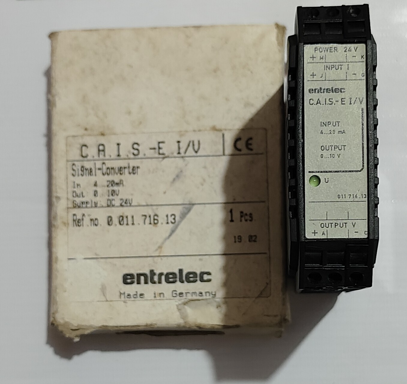 ENTRELEC C.A.I.S.-E I/V SIGNAL CONVERTER VOLTAGE 24VDC FREE FAST SHIPPING