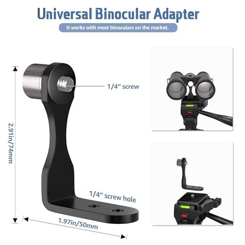 Lusweimi Binocular Tripod 72In Spotting Scope Stand W/ Phone Holder Carry Bag