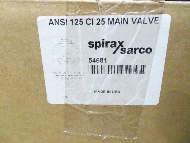 3″ Spirax Sarco #25P Main Valve CL125 Pilot Operated Regulator 54681 NEW 2020