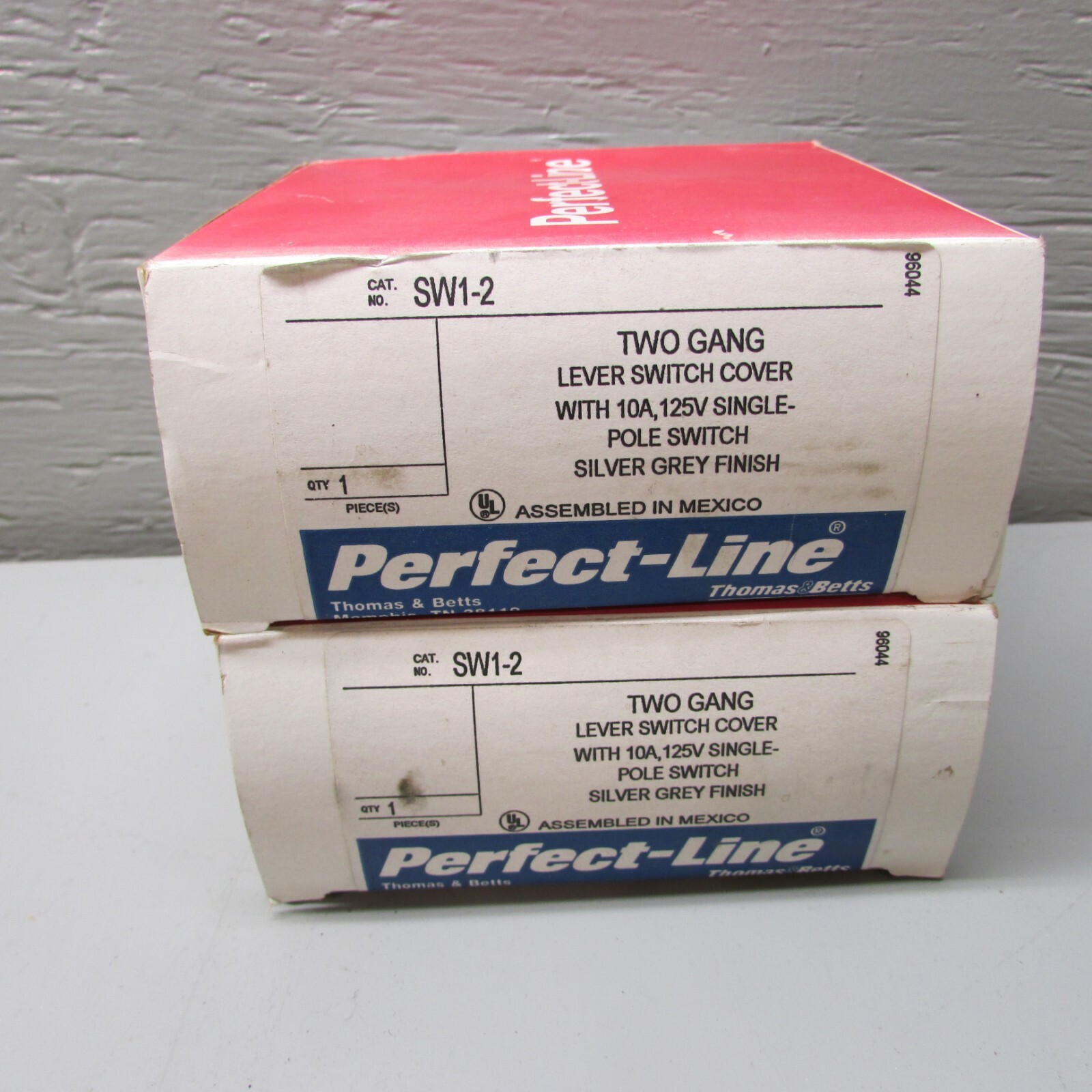 Perfect Line SW1-2 Two Gang Lever Switch Cover Lot of 2!