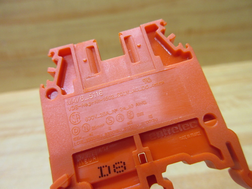 Entrelec ABB M4/6-5116 Block 1SNA115116R0700 Orange (Pack of 4)