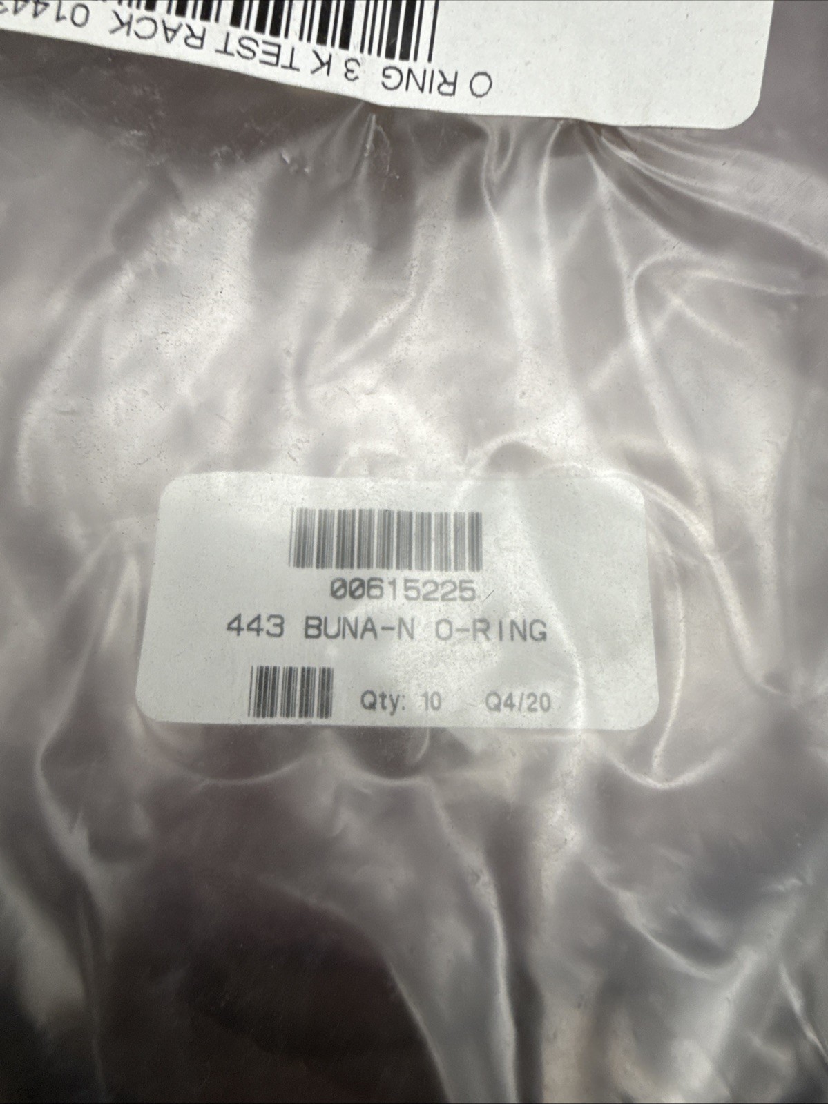 Pack of 10 Applied Industrial Technologies O-Ring 3 K Test Rack 01-443 NEW