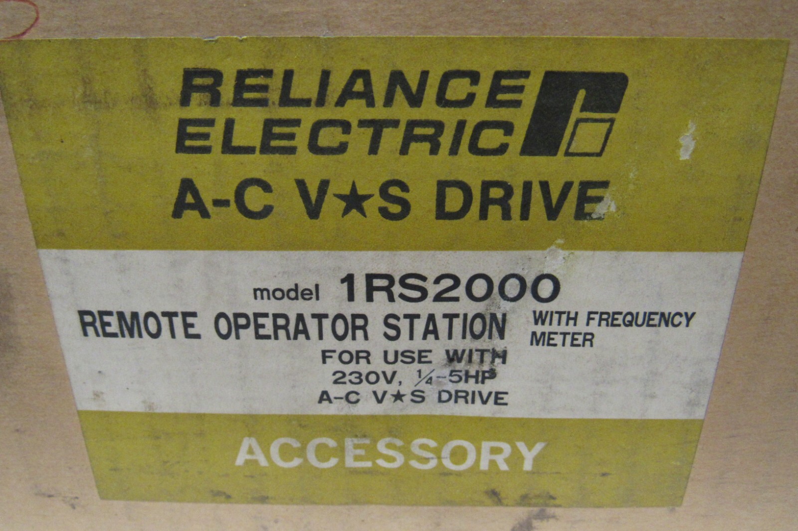 NEW RELIANCE ELECTRIC 1RS2000 REMOTE OPERATOR STATION