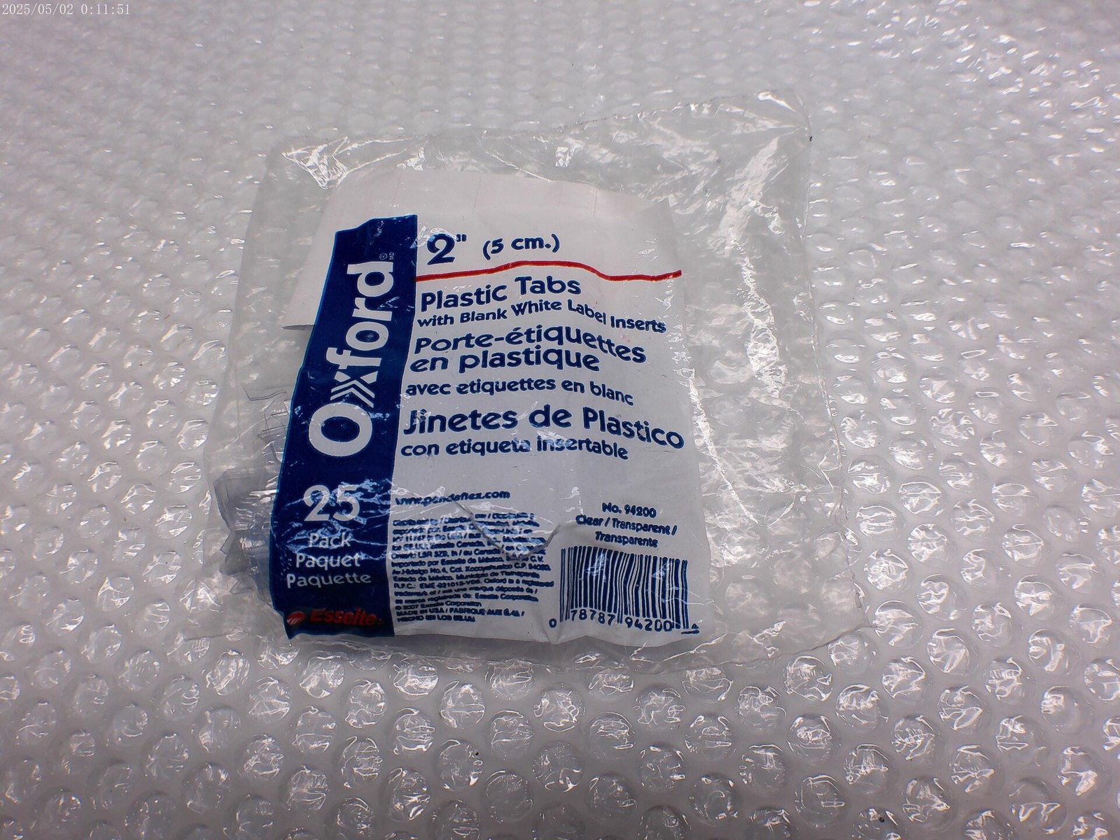 OXFORD 94200 2″ TABS PKG OF 25 NSMP