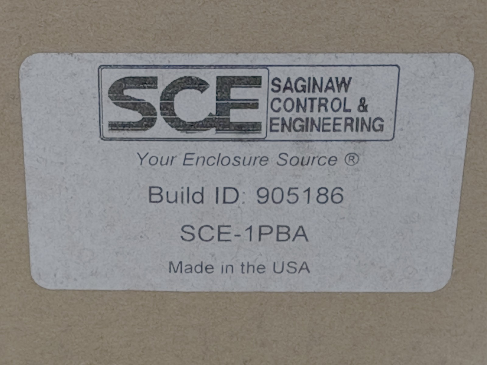 SAGINAW CONTROL & ENGINEERING SCE-1PBA SCE PUSH BUTTON ENCLOSURE