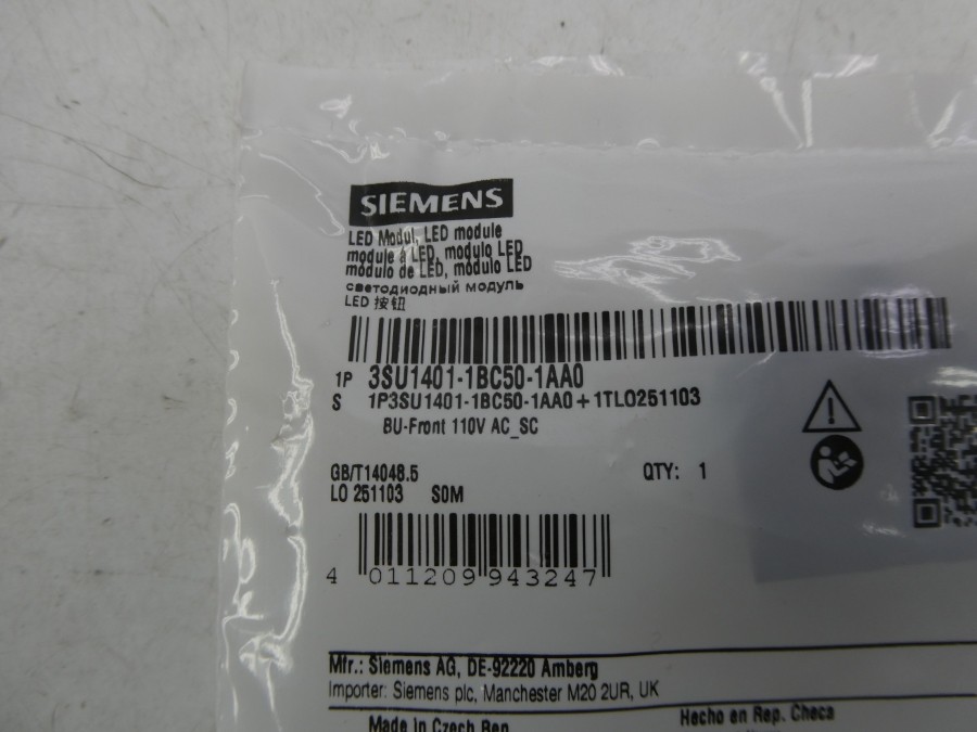 SIEMENS 3SU1401-1BC50-1AA0 110VAC NSMP