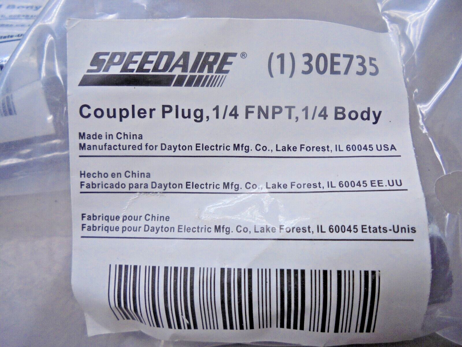 Quick Connect Coupler Plug 1/4-in Body x 1/4″ NPT Female Thread Qty 2