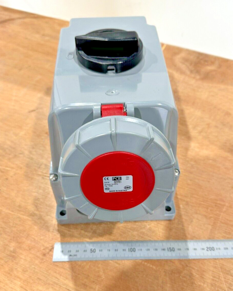 PCE Type 7535 Industrial Wall Socket 3P + N + E ( 63 Amp ) 63A-6 Made Austria