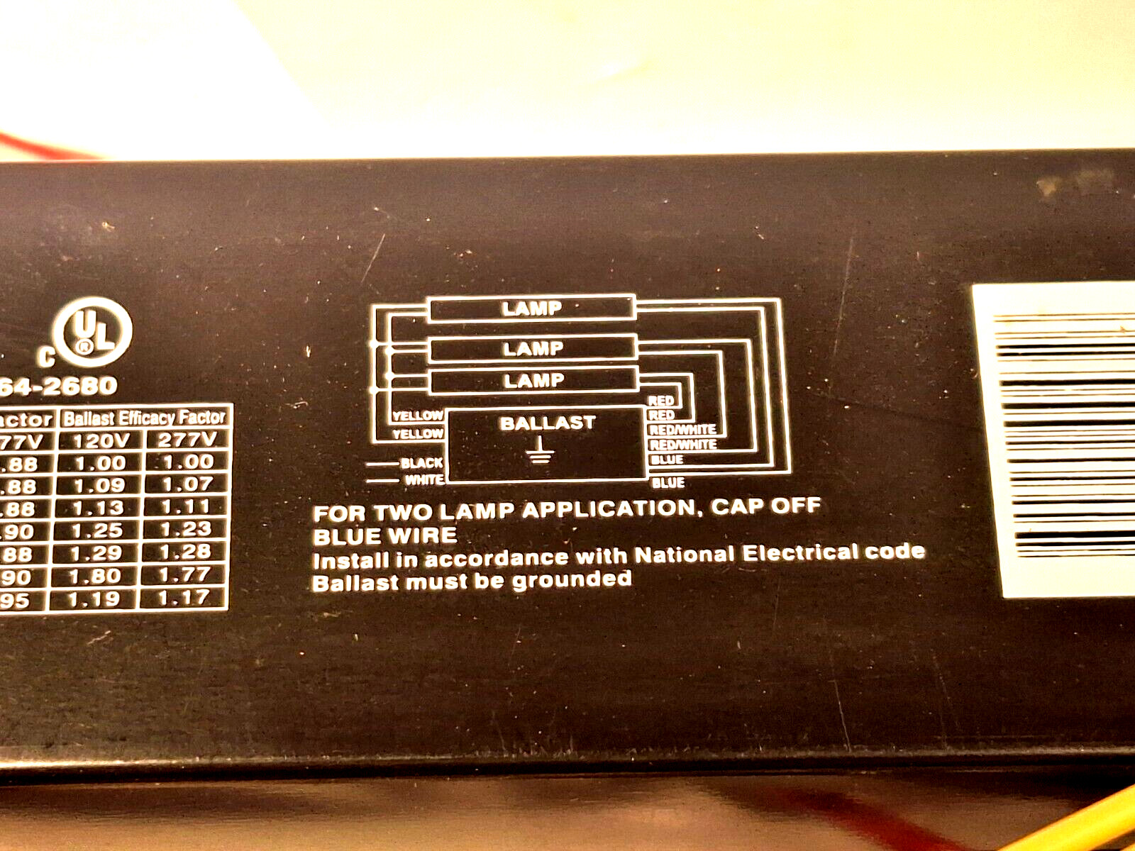 KEYSTONE KTEB-332-UV-PS-N-P FLUORESCENT BALLAST 2/3-LAMP F32T8 F40T8 120-277V IS