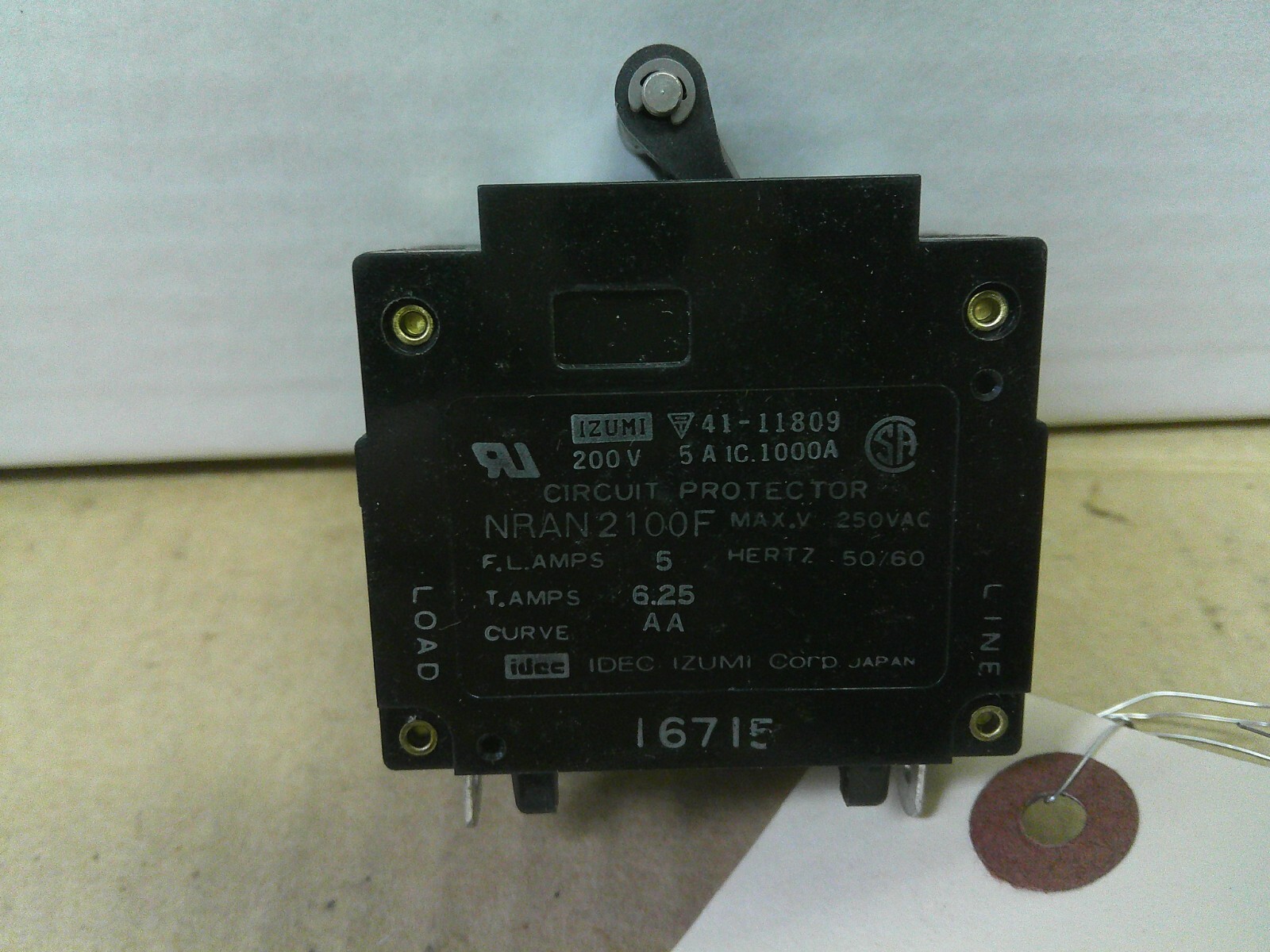 IZUMI NRAN2100F 5A CIRCUIT PROTECTOR