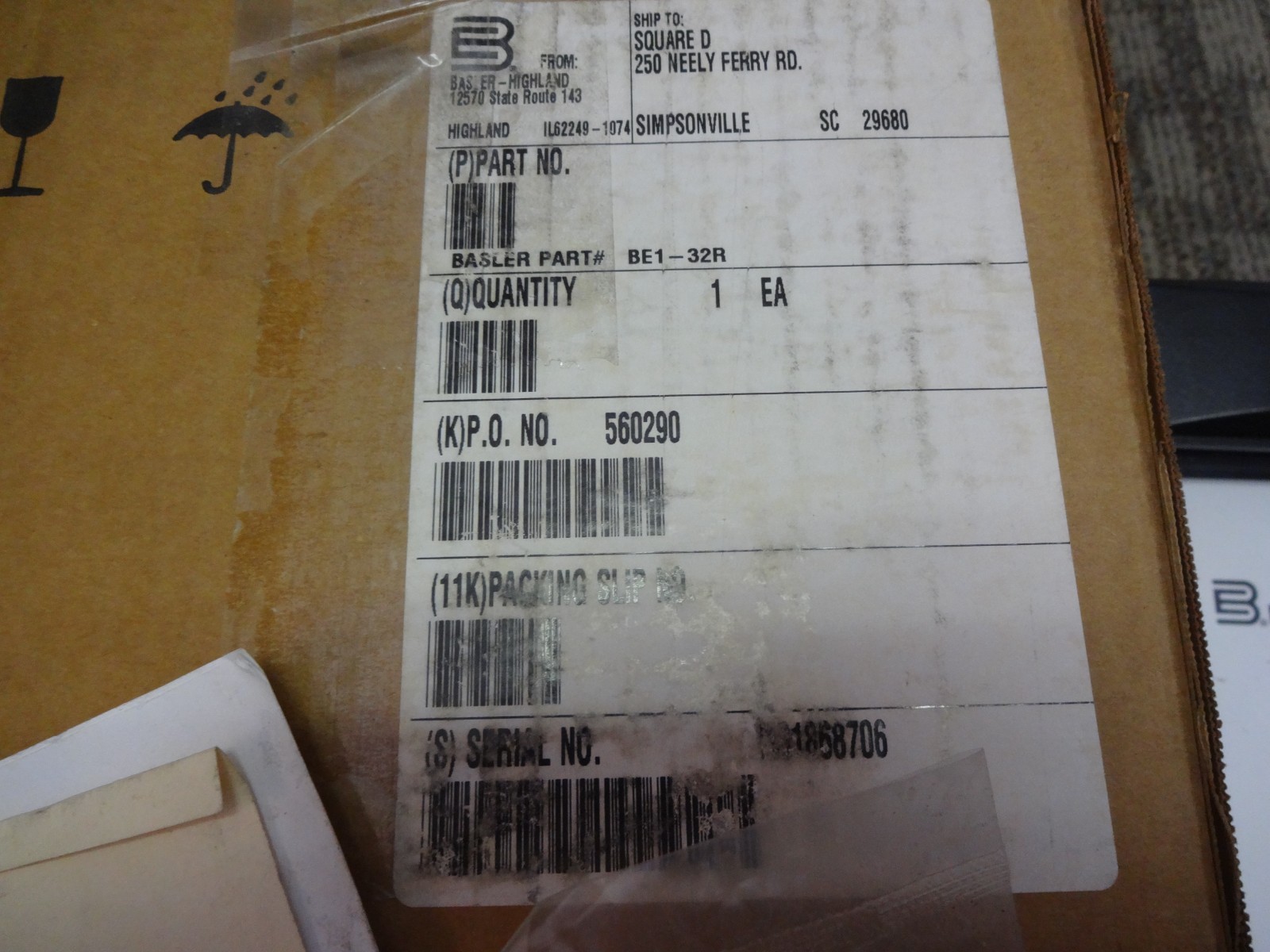 Basler Electric Be1-32r Sync Check Relay D2e A1p A0s1f