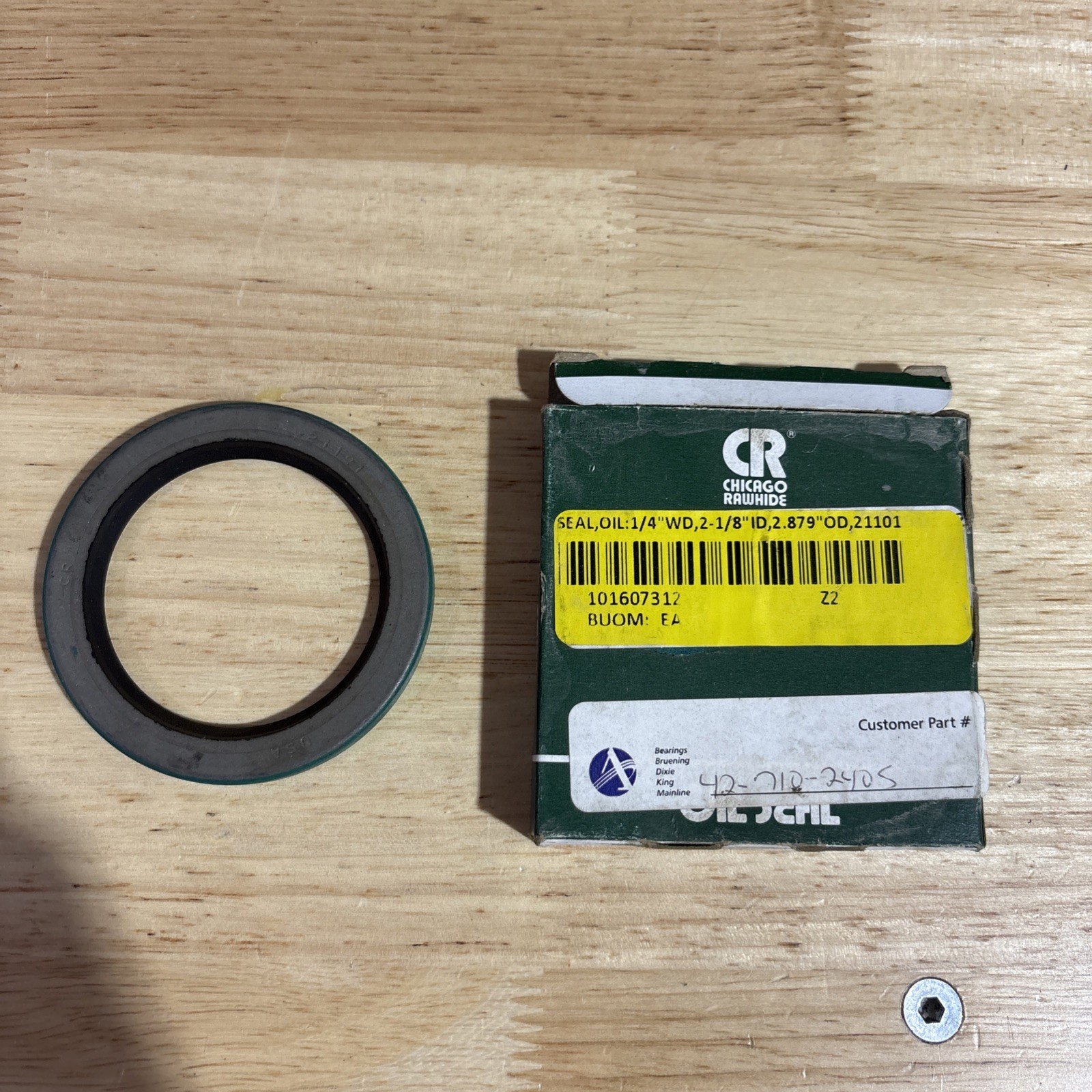 Chicago Rawhide SKF 21101 Oil Seal – 1/4” WD, 2-1/8” ID, 2.879” OD
