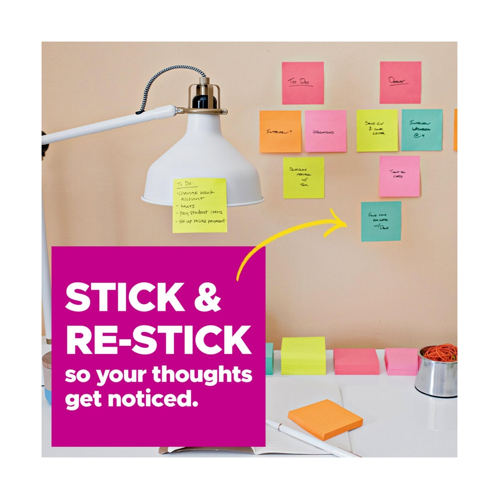 Post-it Super Sticky Notes, 12 Sticky Note Pads, 3 x 3 in., School Supplies, …