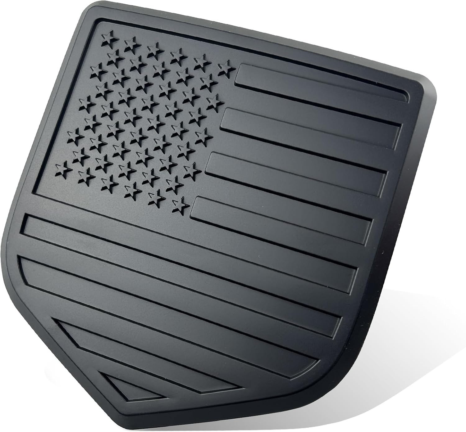 Rear Tailgate Emblem for 2009-2018 RAM 1500 2500 3500, Matte Black American Flag
