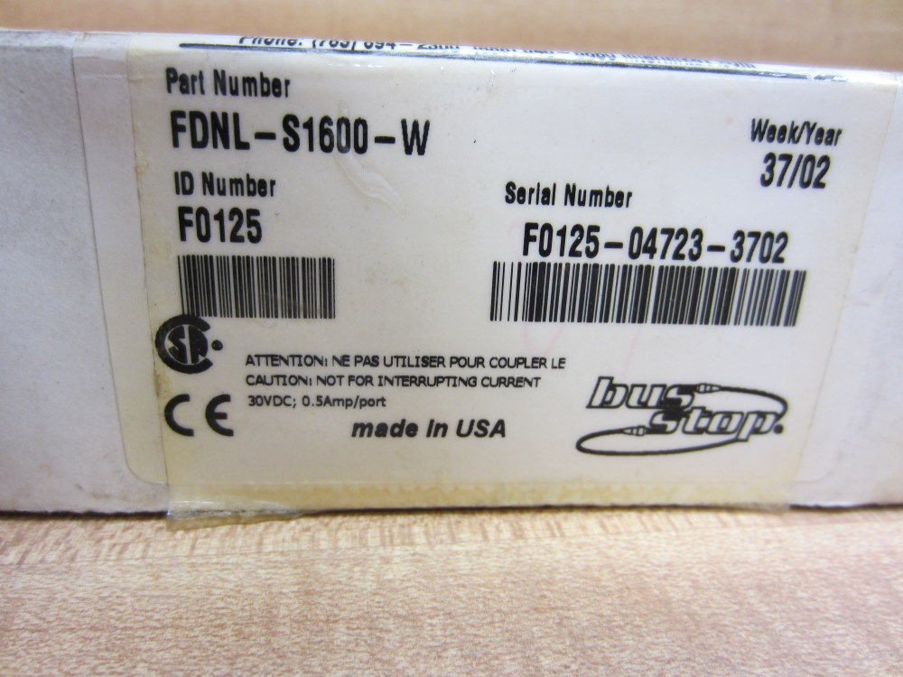 Turck FDNL-S1600-W Bus Interface FDNLS1600W F0125