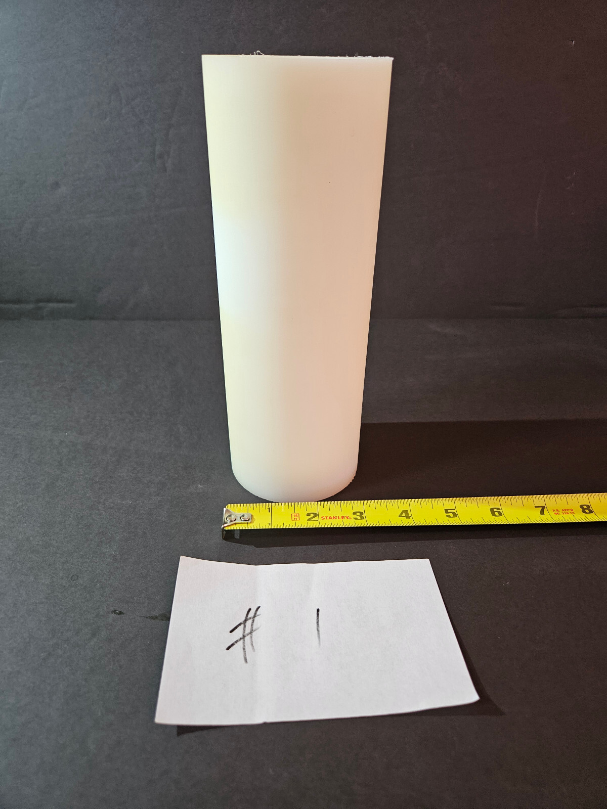 White Nylon Plastic Round Tube Cylinder Pipe Length 8 3/4″ OD 3 1/8 ID 1.85. #1