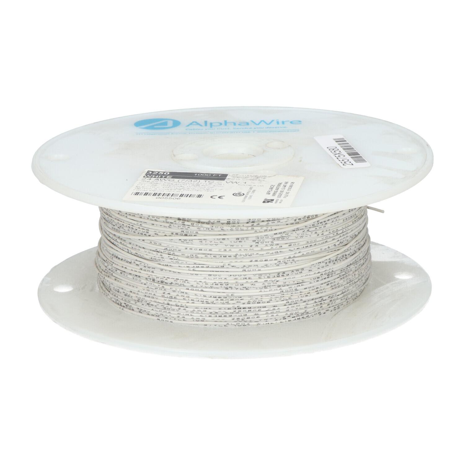 Alpha Wire 3250-WH 1000FT Hook-up wire New NFP Sealed