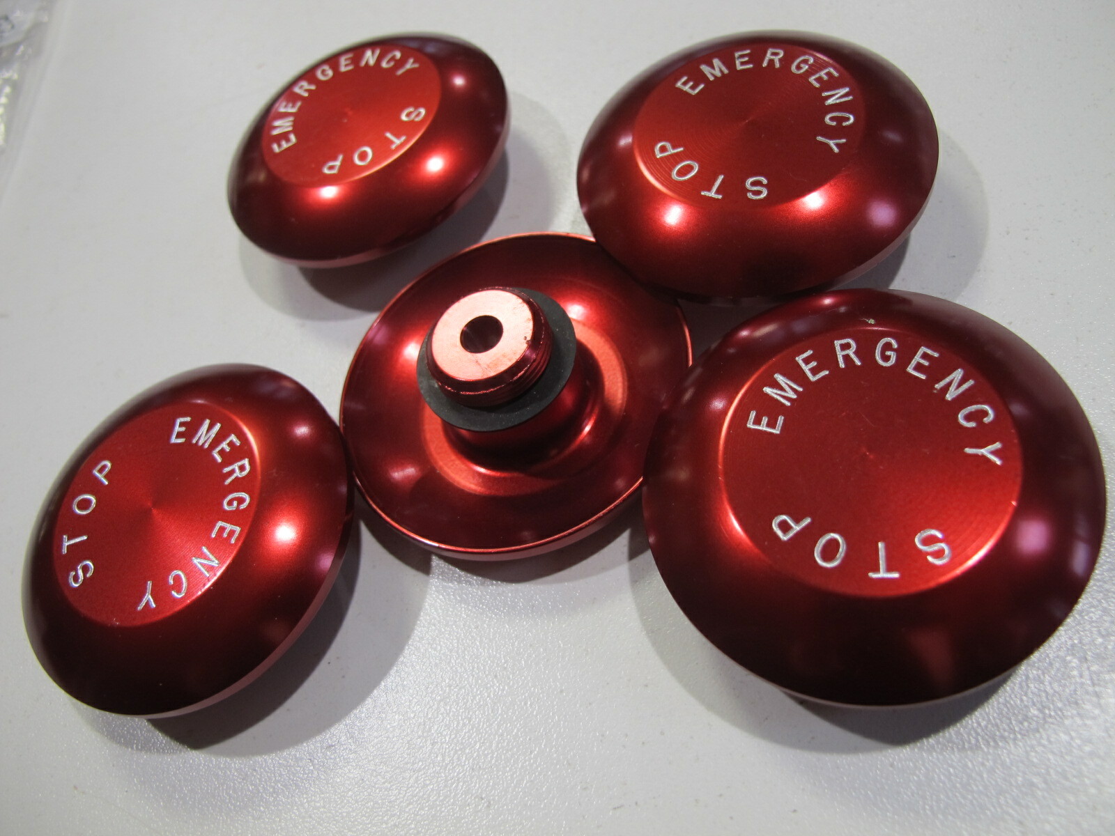 (10) Red Metal Mushroom Head Emergency Stop Push Button Knob switch 10-PCS