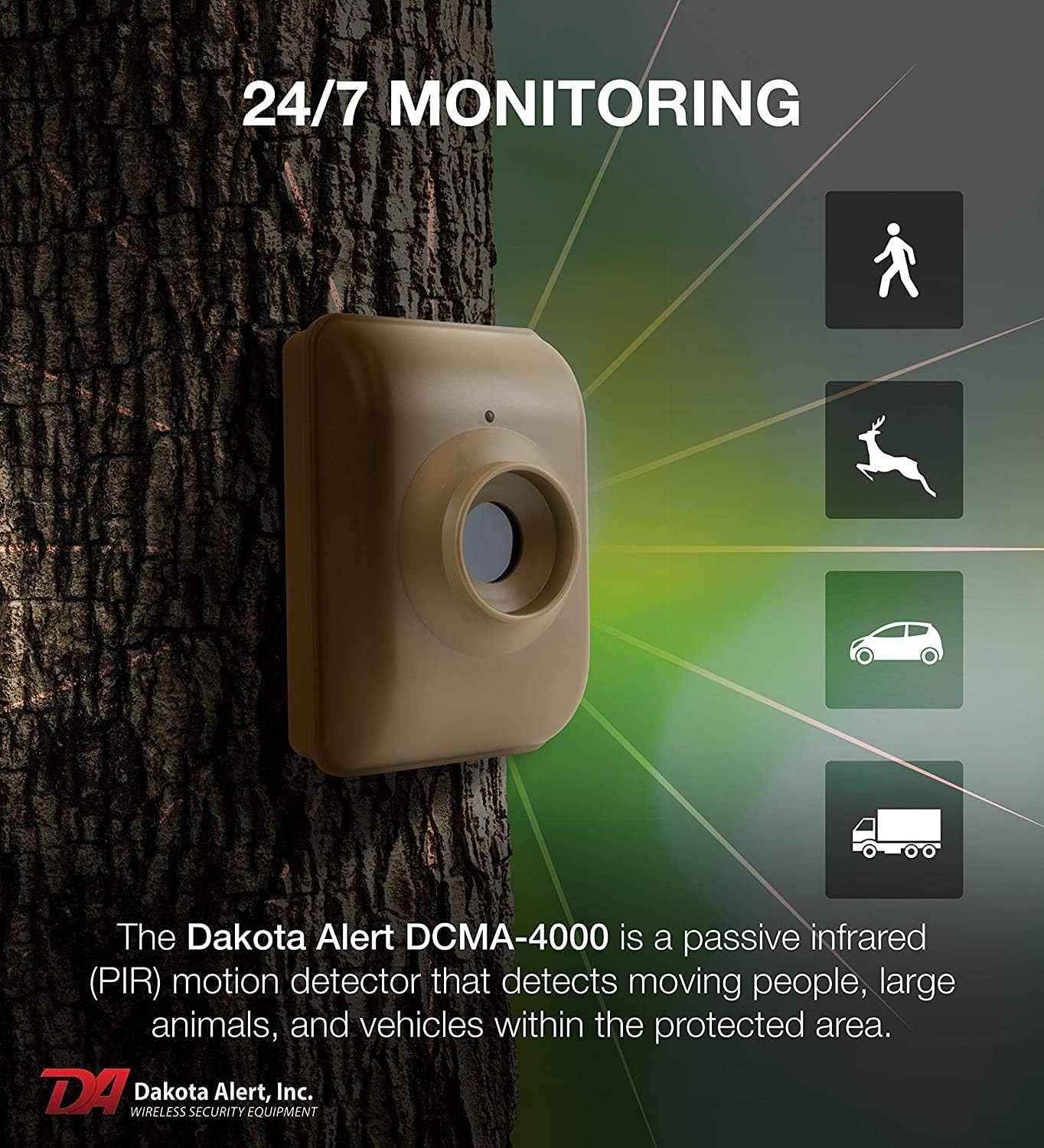 Alert Long Range Wireless Driveway Motion Detector DCMA-4000 One Mile Alarm New