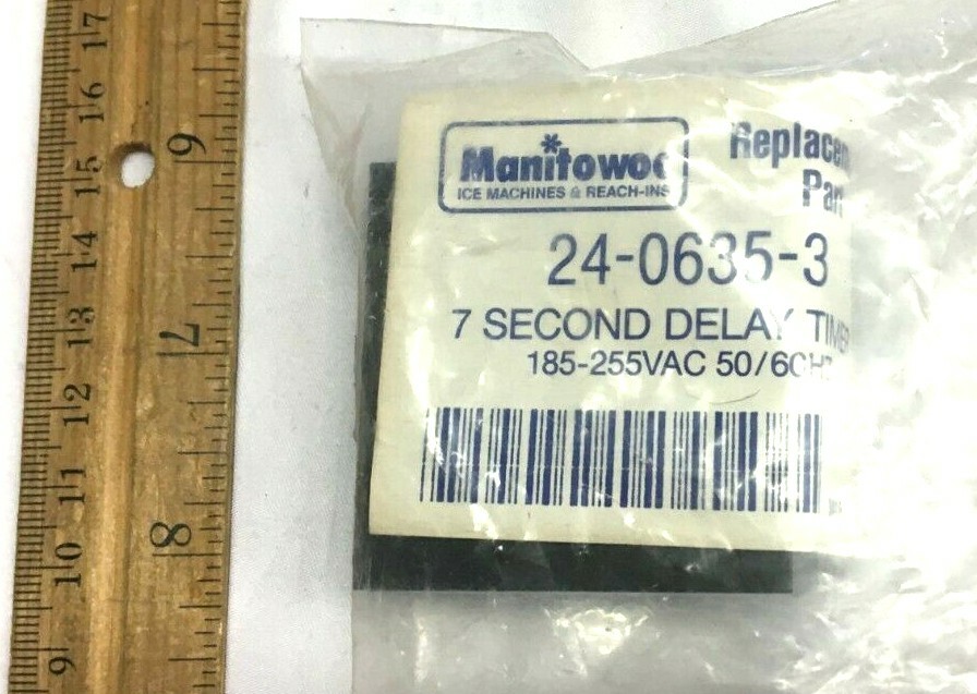 Manitowoc 7 Second Delay Timer 185-255 VAC 50/60 HZ 24-0635-3 New Free Shipping