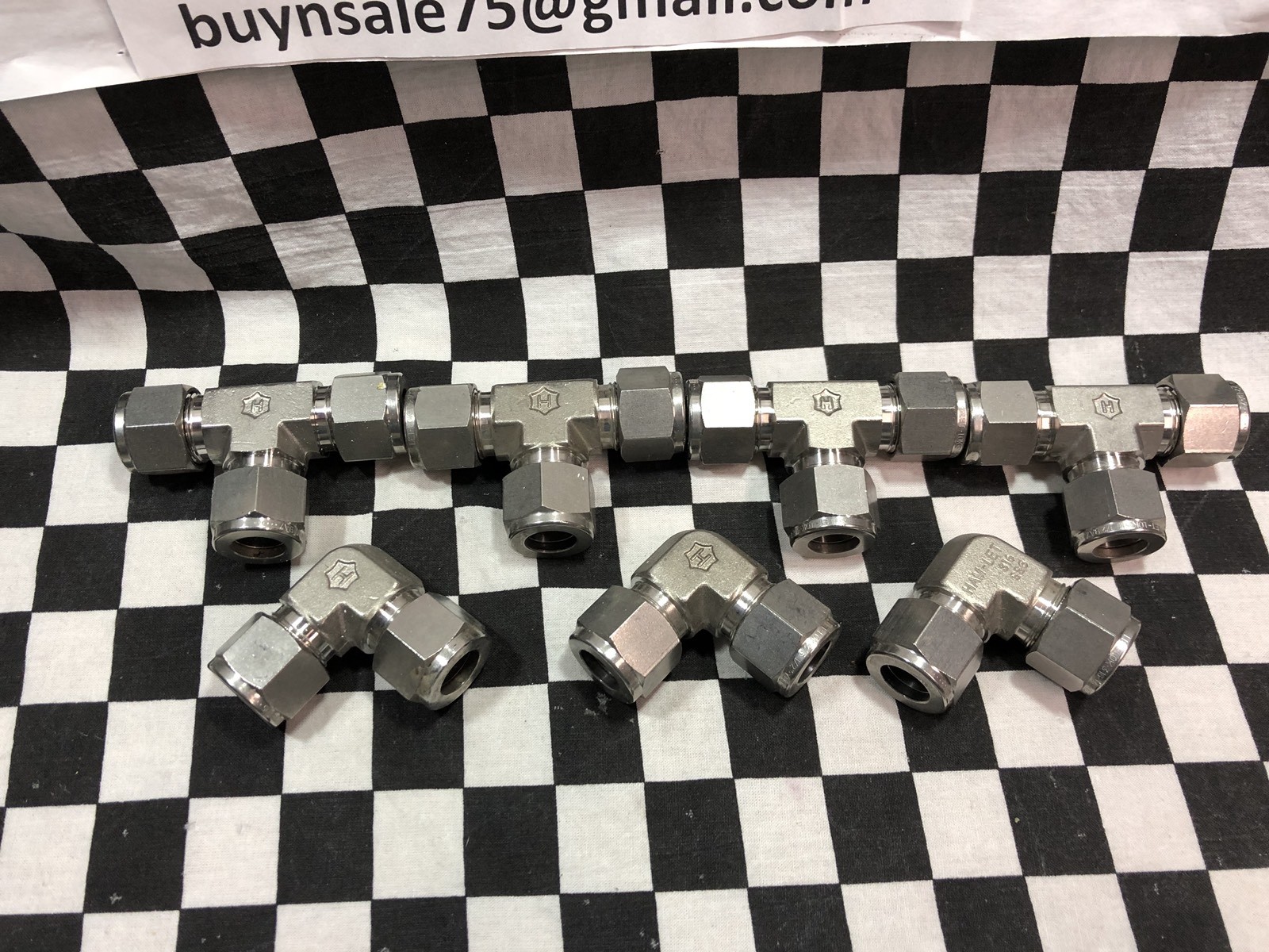 Lot Of 7 HAM-LET TEE & ELBOW UNION 1/2″, 764LSS1/2×1/2×1/2 / 765LSS1/2 #126G8