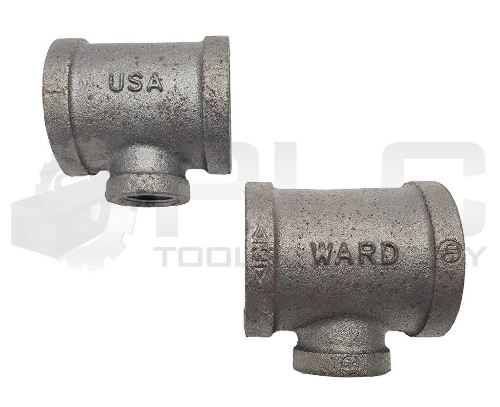 LOT OF 2 NEW WARD REDUCING TEE, 1-1/2″ x 1-1/2″ x 3/4″ NPT FEMALE