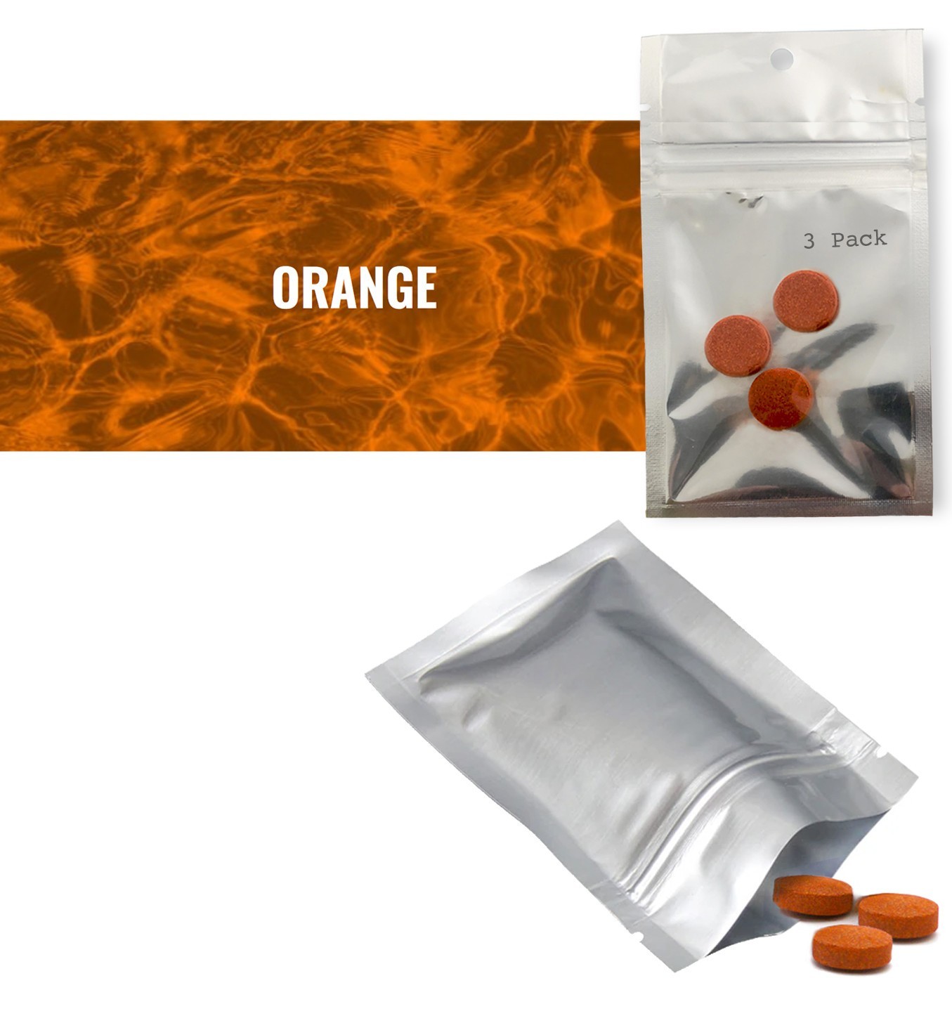 Fluorescent Dye Tablets Water Tracer 3 Pack Orange 9 Tabs 35 Gallon Visual