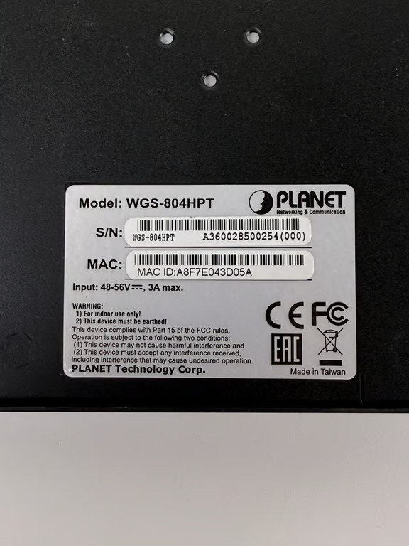 PLANET WGS-804HPT Industrial 8-Port Gigabit Managed Switch 4-Port PoE+ 120W