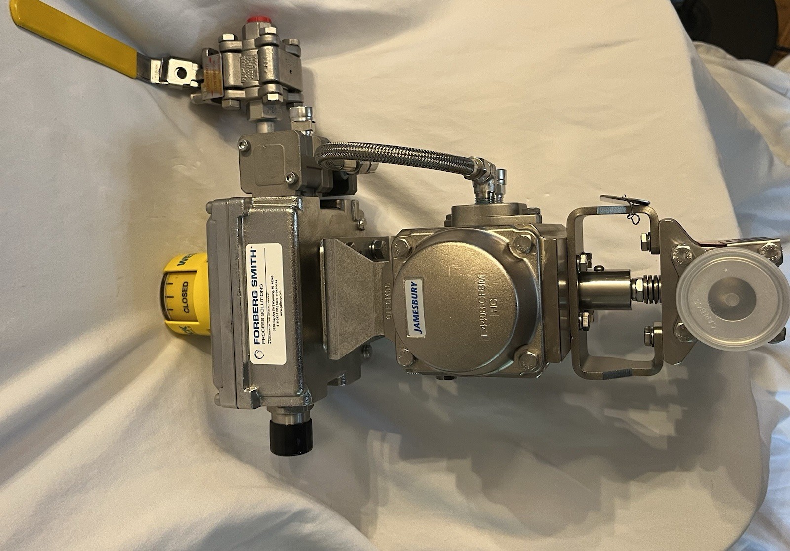 PBM 1” Tri-Clamp Sanitary Valve Assembly 316L SS Jamesbury Actuator Westlock New