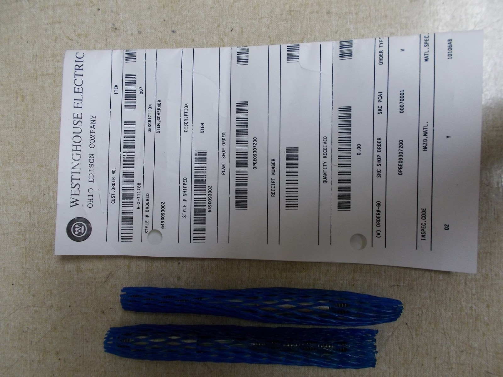 NEW Westinghouse R-2-111788 Governor Stem *FREE SHIPPING*