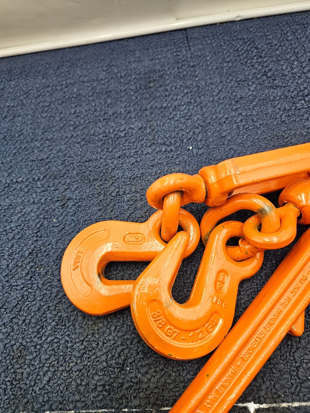 3/8″ G7 to 1/2″ G4 Lever Load Binder Forged Steel Powder Coated Orange