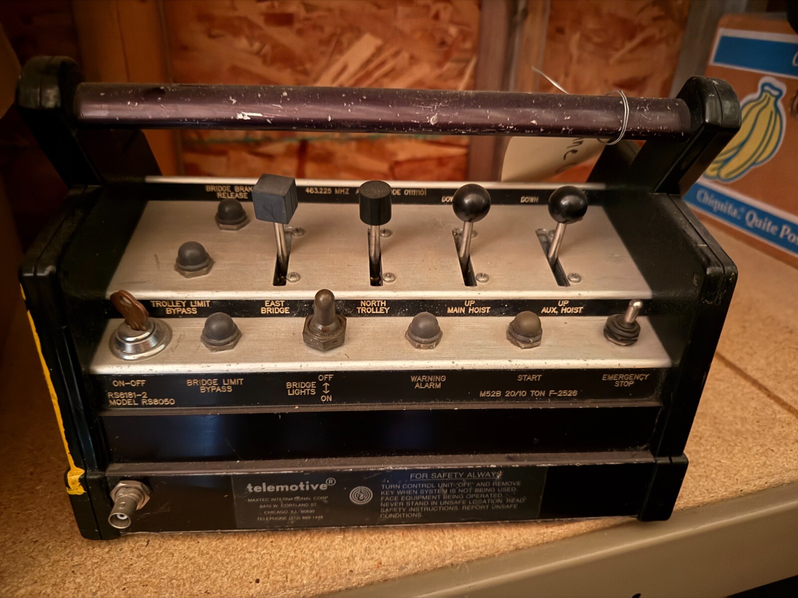 RARE Telemotive controller Crane Control Box Levers Unit # RS8050 / RS61S1-2