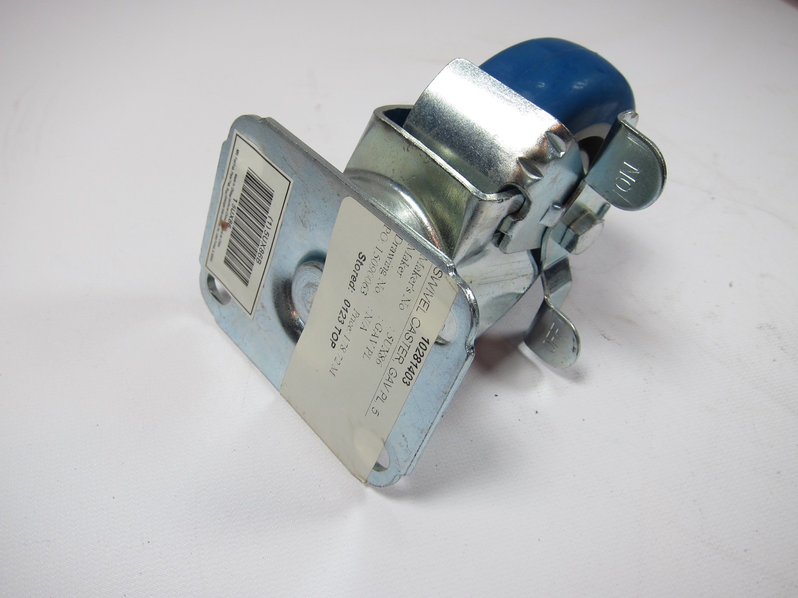 New 5UX86 3-1/2” Locking Light-Duty Swivel Plate Caster, 250 lb. Load Rating