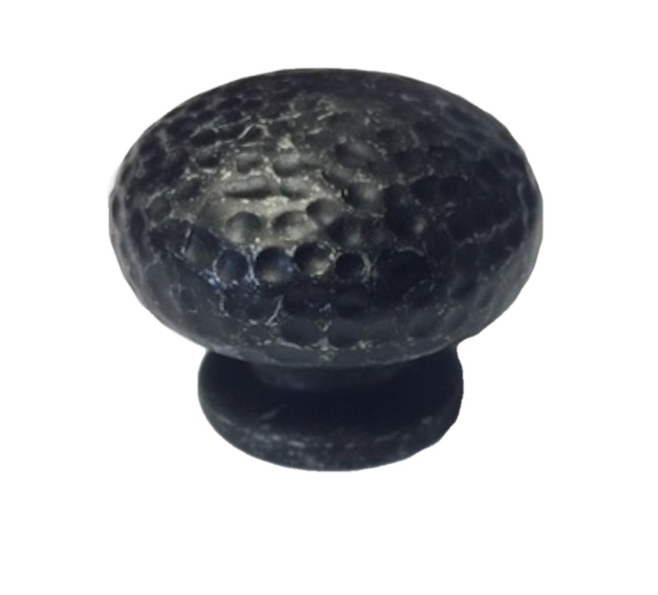 (5 Pack) (25-Pack) 1-1/2 inch Hammered Knob Tumbled Gun Metal