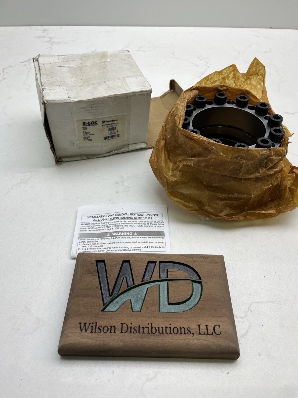 B-LOC Fenner Drives B122307 B112 3 7/16 KEYLESS BUSHING