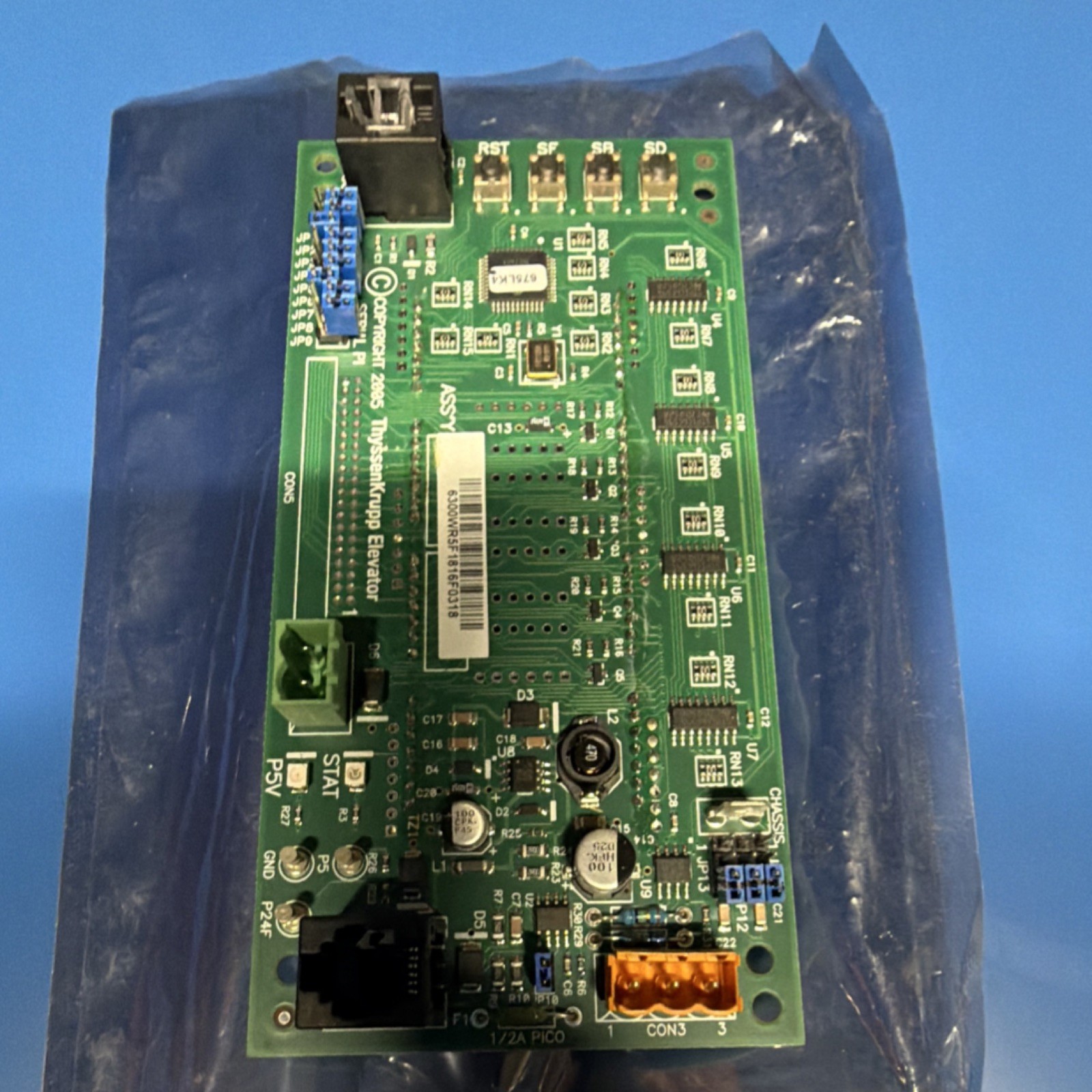 ThyssenKrupp Elevator PCB 6300WKS Control Circuit Board 6300WRSF1816F0318