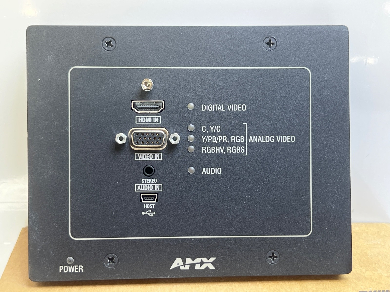 AMX FG1010-320-BL Multi-Format Black Wallplate Transmitter DX-TX-WP-BL