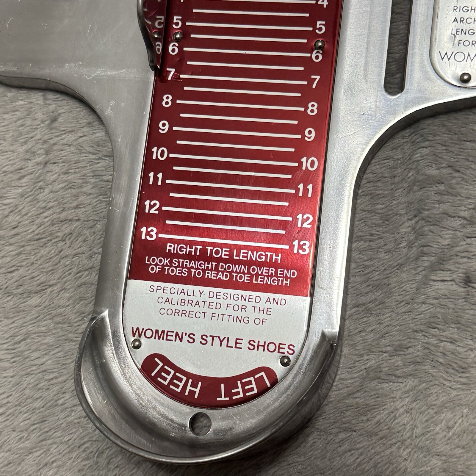 Vintage Ralyn Women’s Shoe Foot Measuring Device Brannock Style Aluminum Sizer