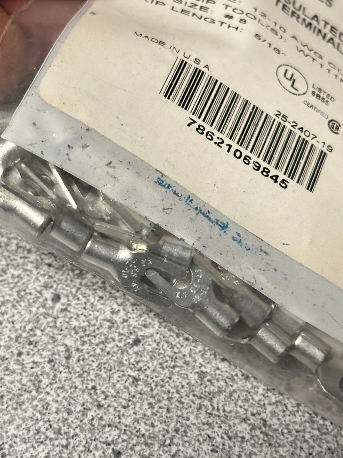 NEW 50 pack Thomas & Betts T10-8F Uninsulated Fork Terminal 12-10AWG #8 Stud