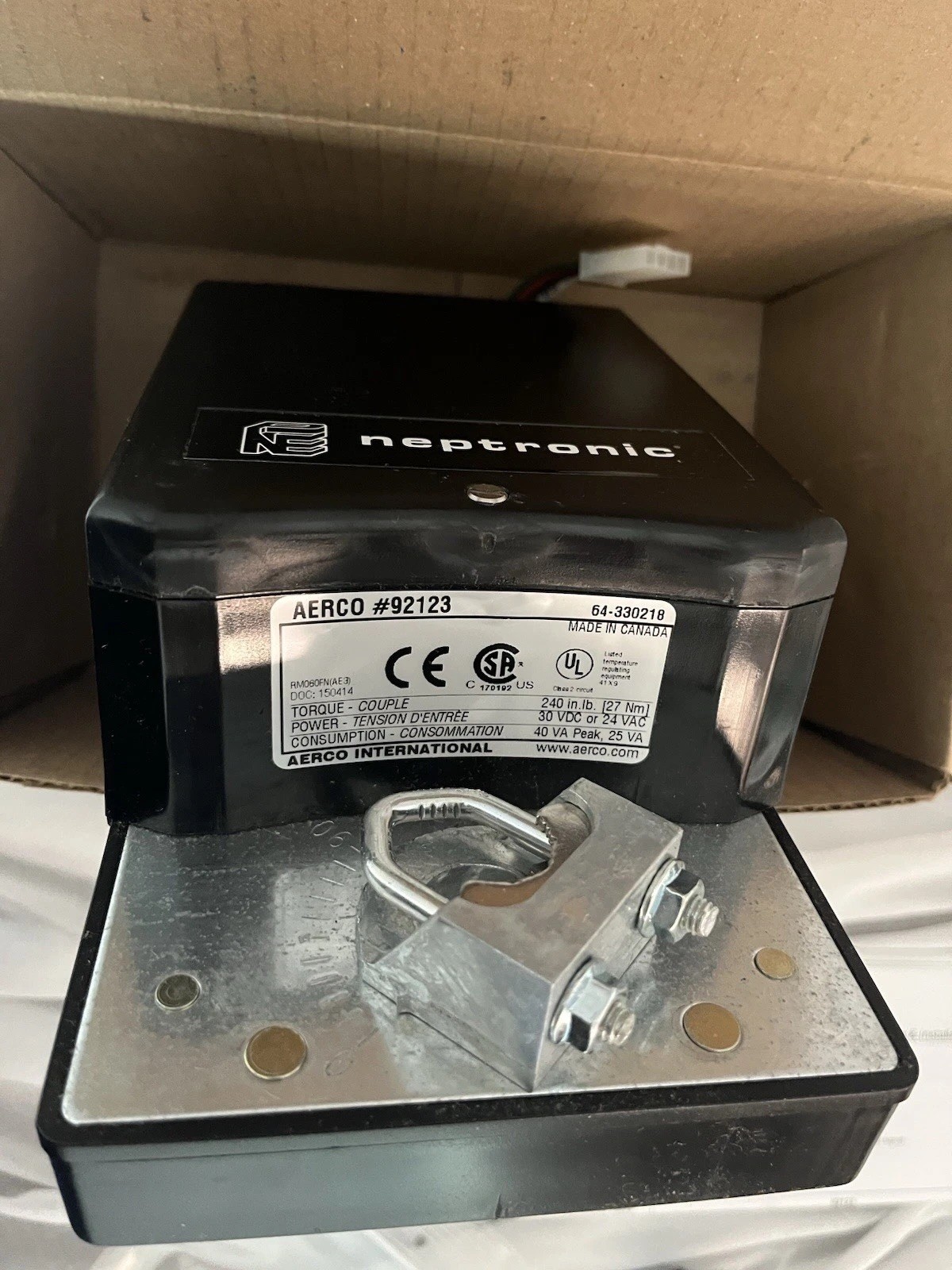 NEW AERCO 92123 NEPTRONIC ACTUATOR WATER HEATER NEXT DAY SHIPPING