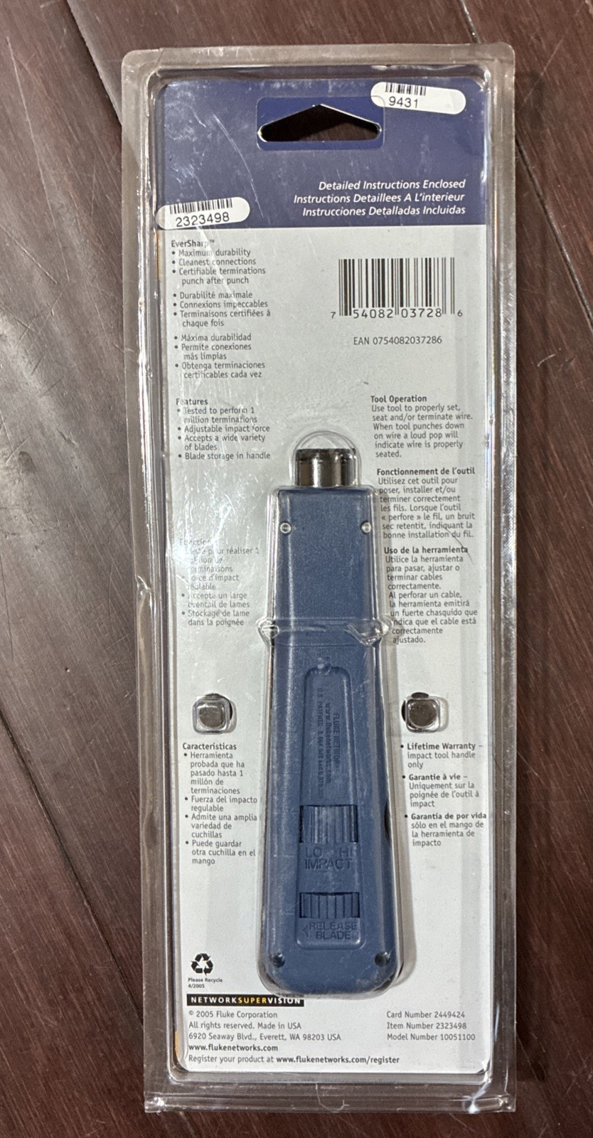 Fluke Networks D914 Impact Punch Down Tool