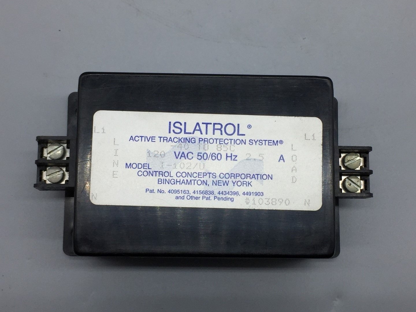 Control Concepts Corp. LR-58750 ISLATROL I-102 Active Tracking Filter