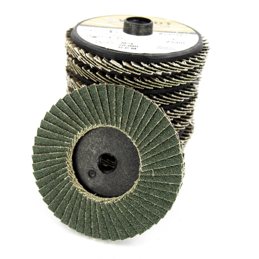 Wendt 230183 3″ 60 Grit Zirconia Internal Thread Mini Flap Disc (10-Pack) –