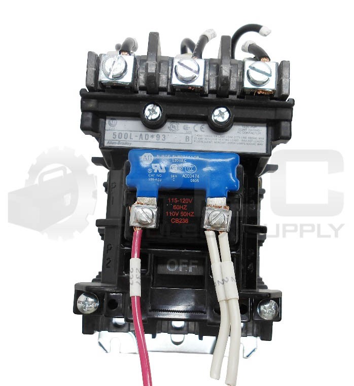 ALLEN BRADLEY 500L-A0*93 /B CONTACTOR 15/20A W/ CB236 COIL