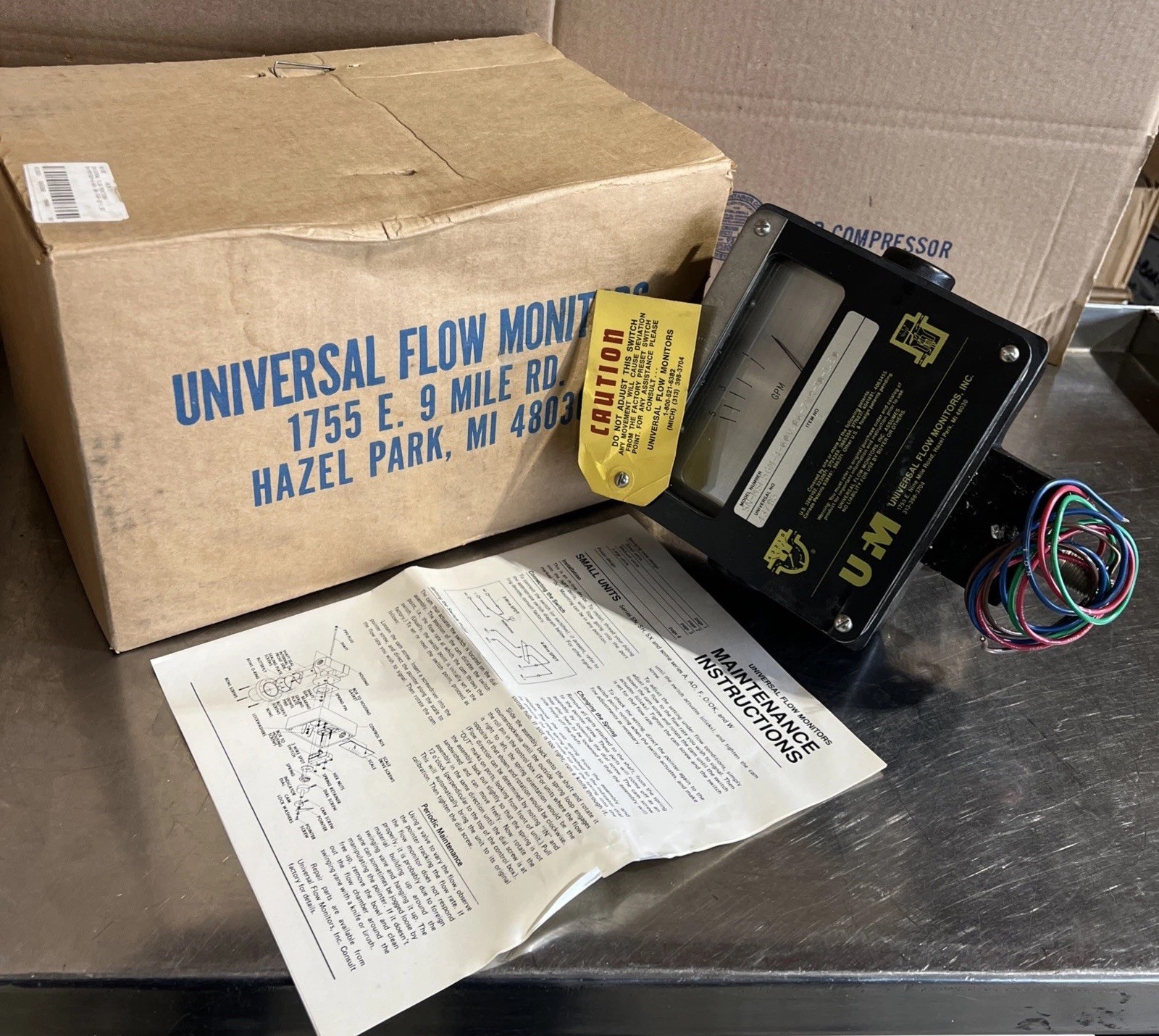 Ufm SN-MSF5GM-4-60V.86-7WR-ID-1.5D Variable Area Flow Meter 1-5gpm 1/2in Npt Nos